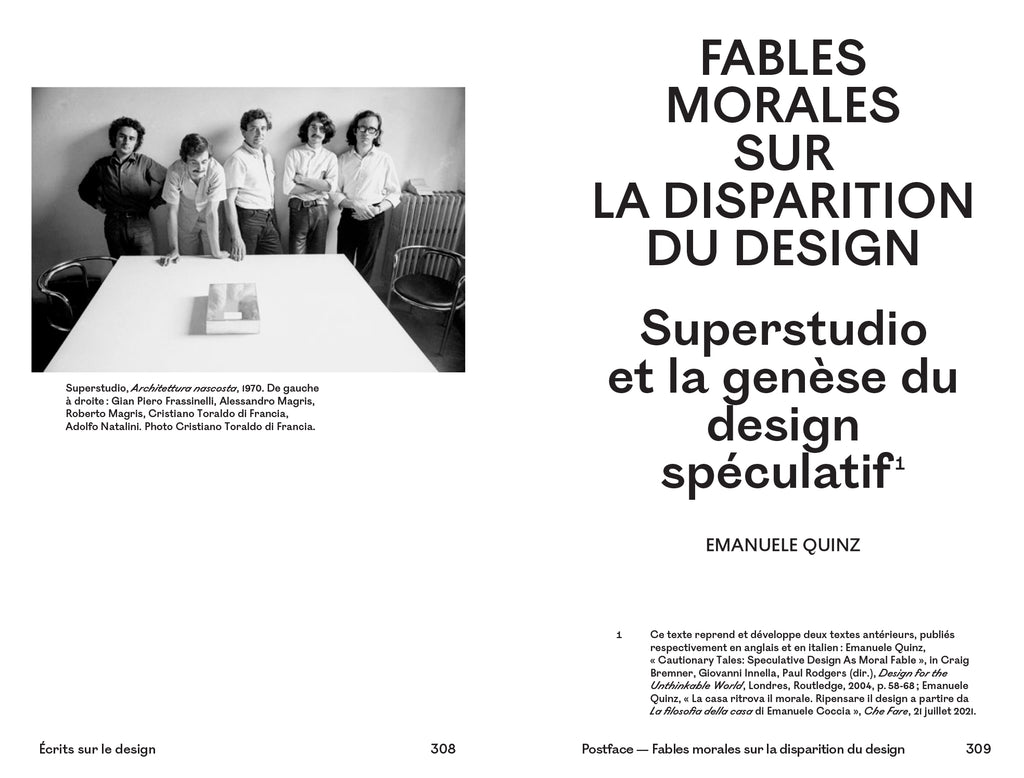 Superstudio - Écrits sur le design