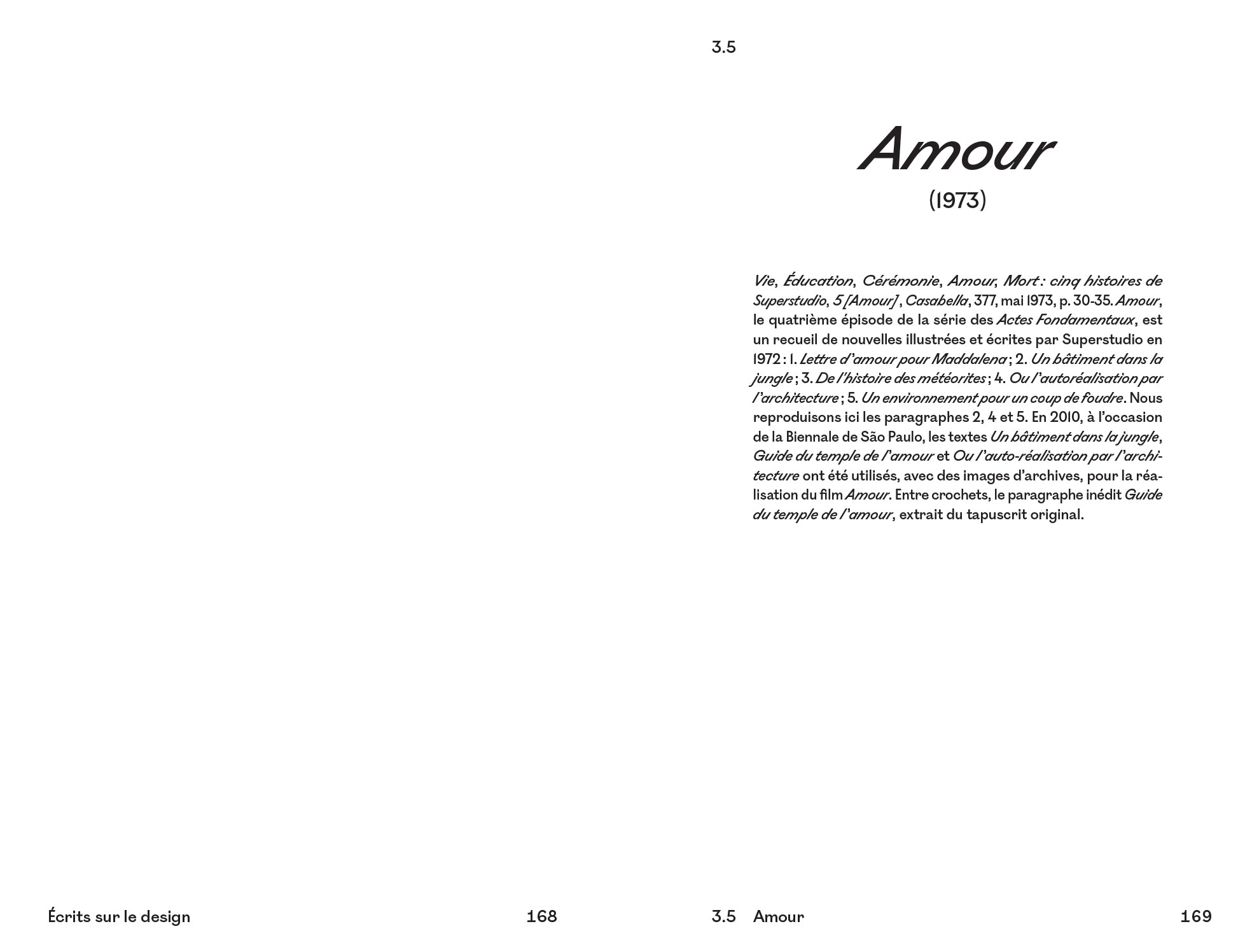 Superstudio - Écrits sur le design
