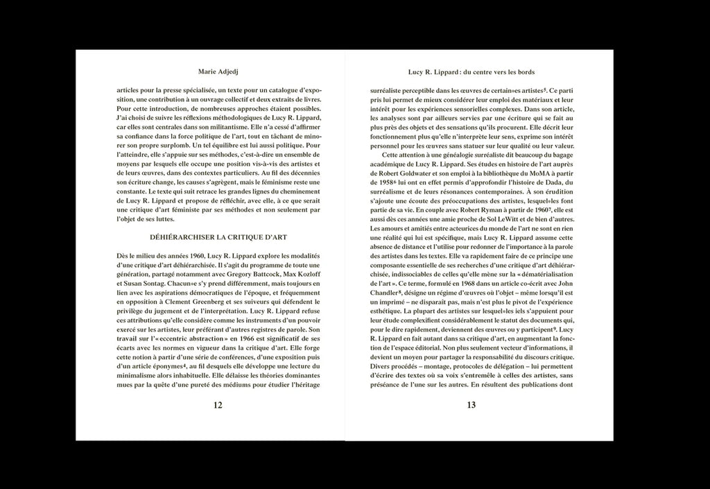 Lucy R. Lippard - Écrits féministes sur l’art