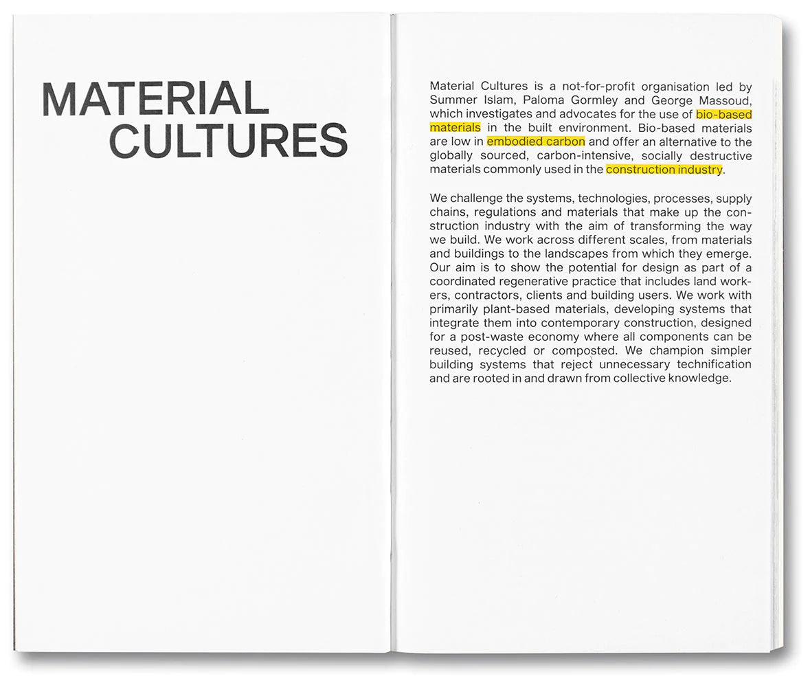 Material Cultures: Material Reform
