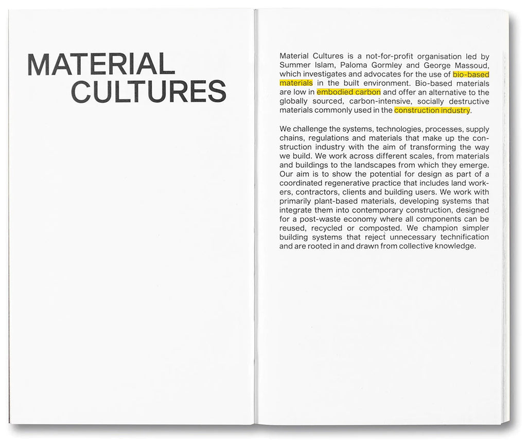 Material Cultures: Material Reform