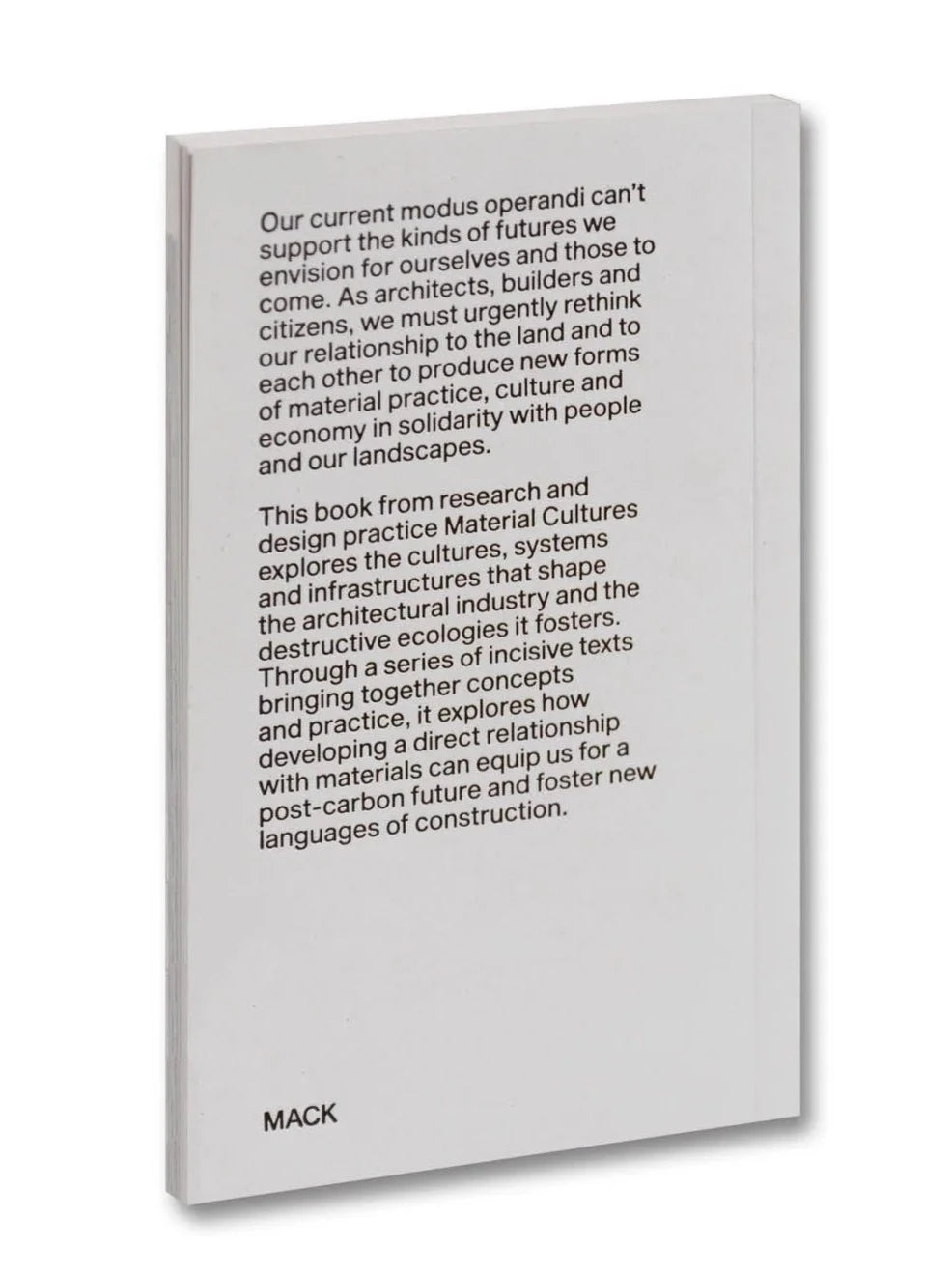 Material Cultures: Material Reform