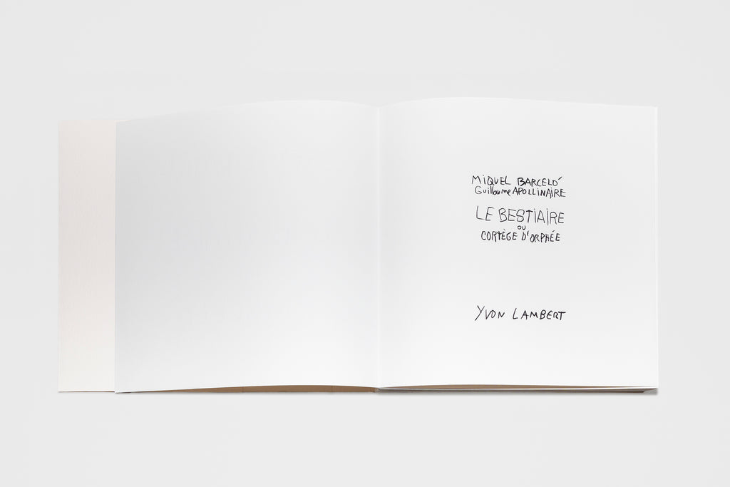 Miquel Barceló & Guillaume Apollinaire - Le Bestiaire ou Cortège d’Orphée