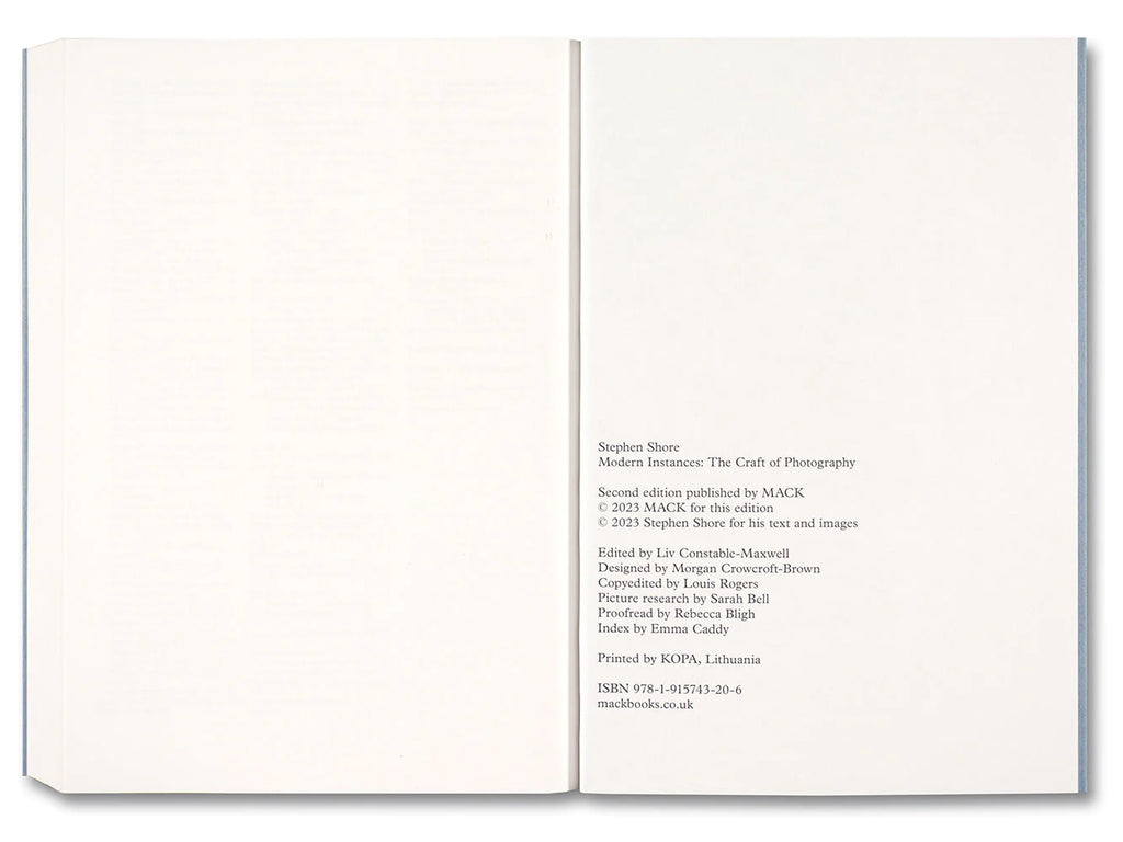 Stephen Shore - Modern Instances: The Craft of Photography