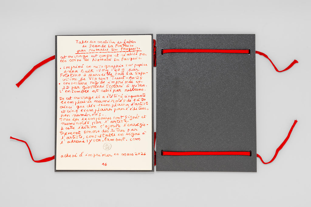 Nathalie Du Pasquier - Table des matières