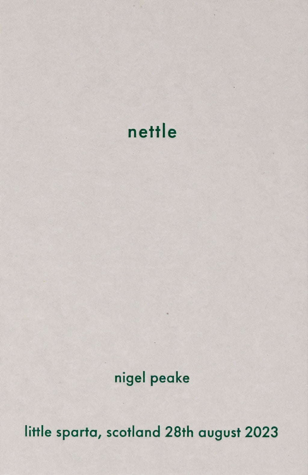 Nigel Peake - Nettle / Float