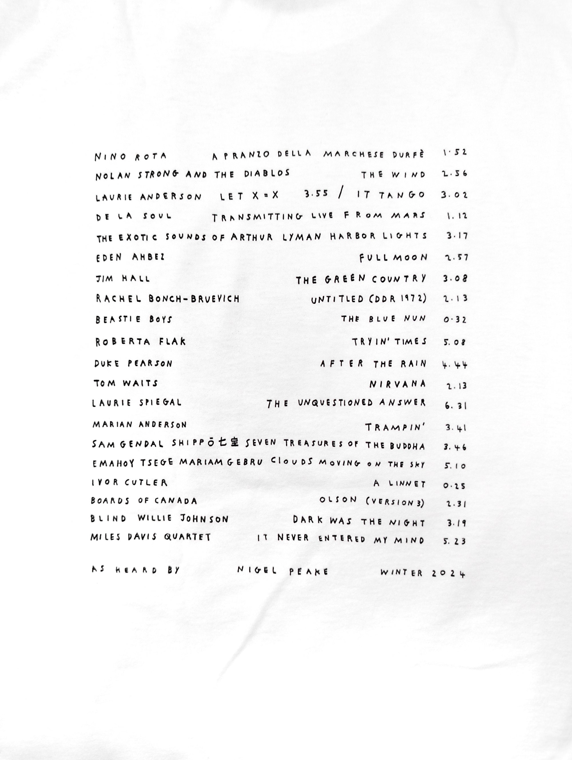 "Sounds of Winter at Yvon Lambert Librairie" T-shirt