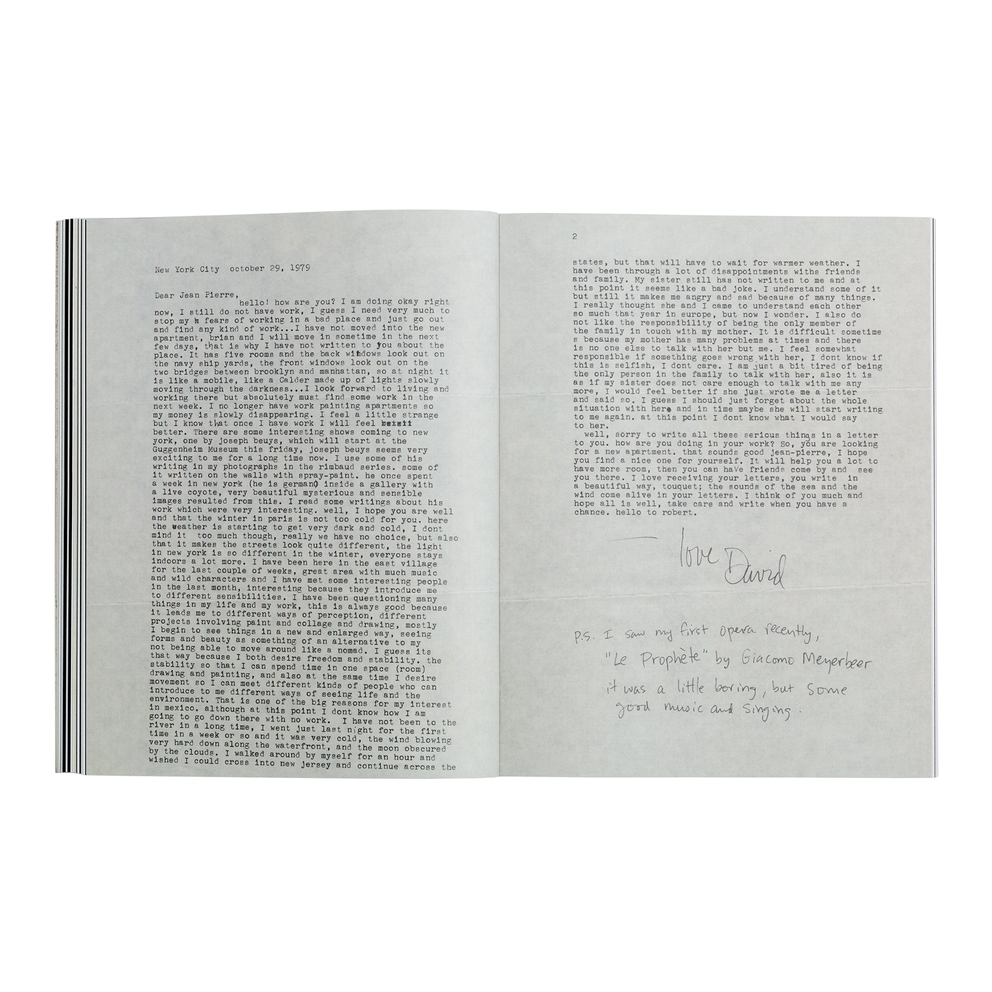 David Wojnarowicz - Dear Jean Pierre