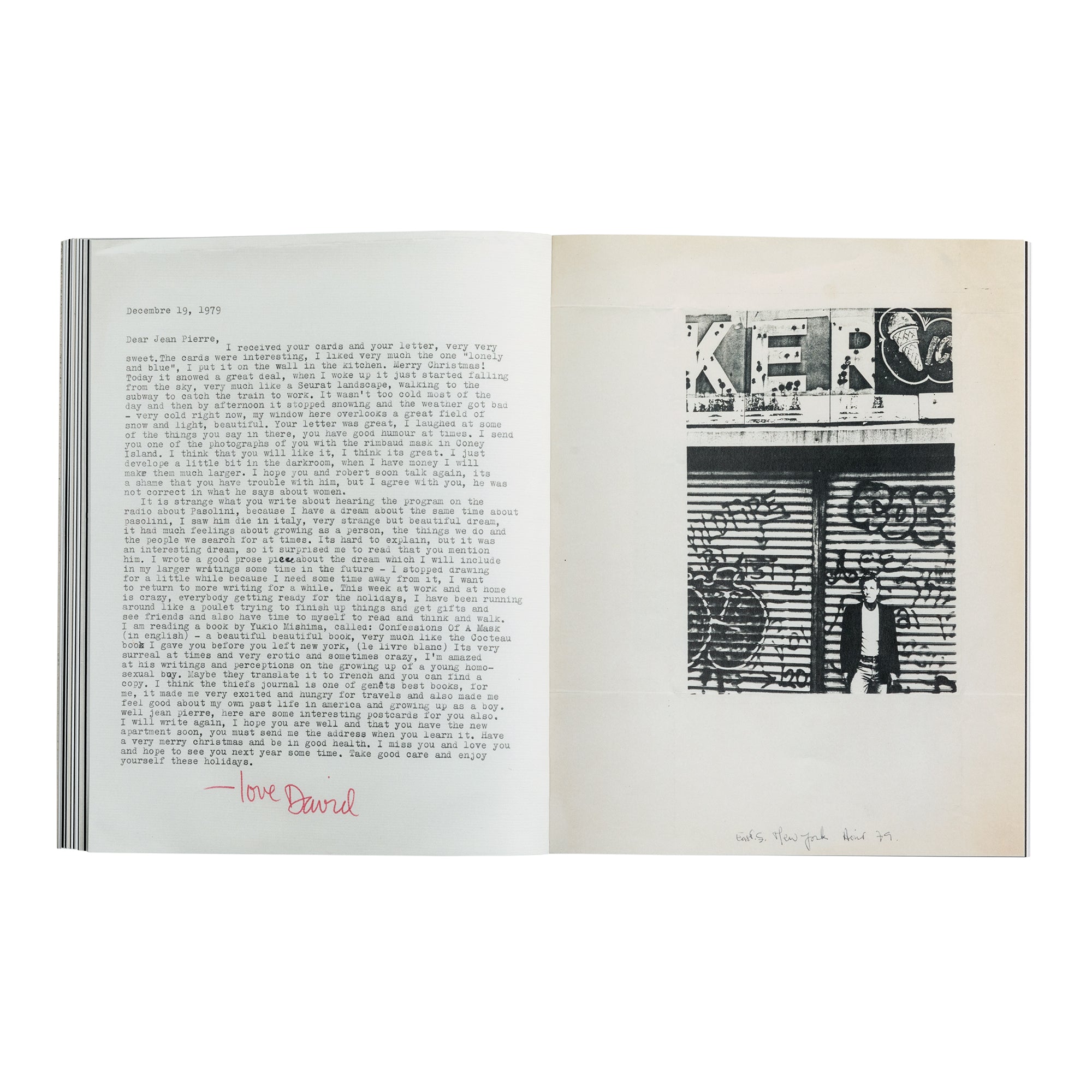 David Wojnarowicz - Dear Jean Pierre