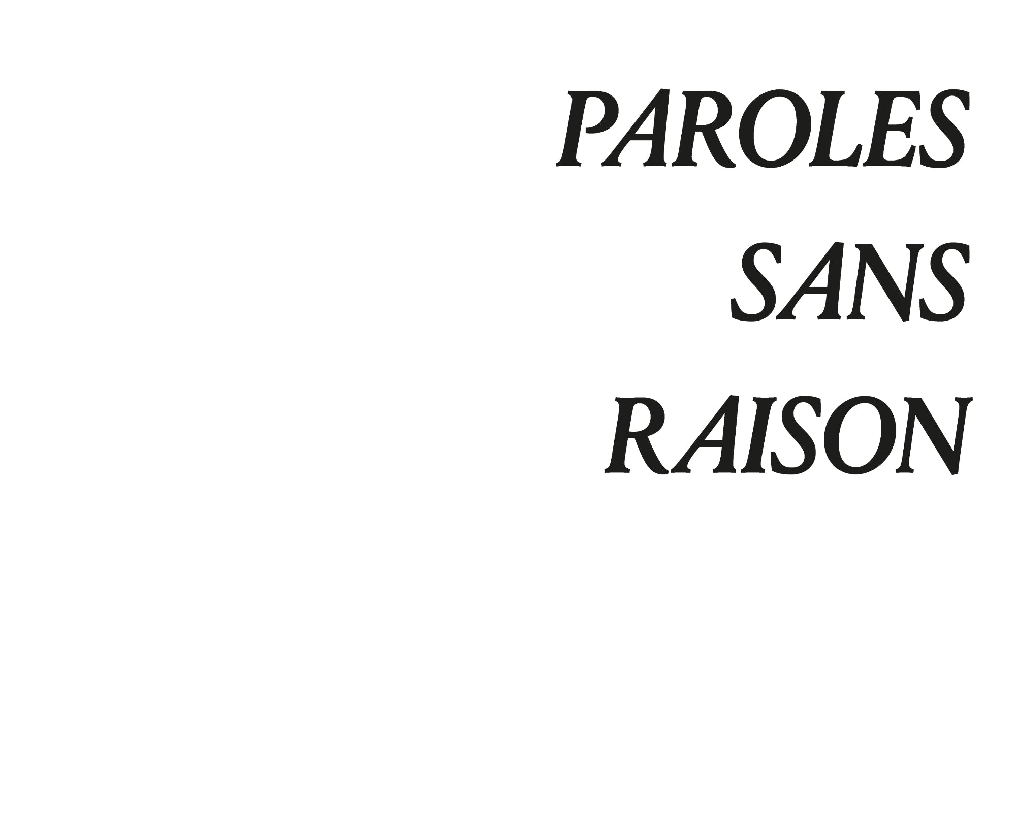 Paul Klee - Paroles Sans Raison