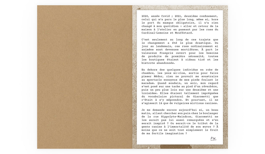 Philippe Weisbekcer - hommage à Giacometti - irinamaing dal chaun