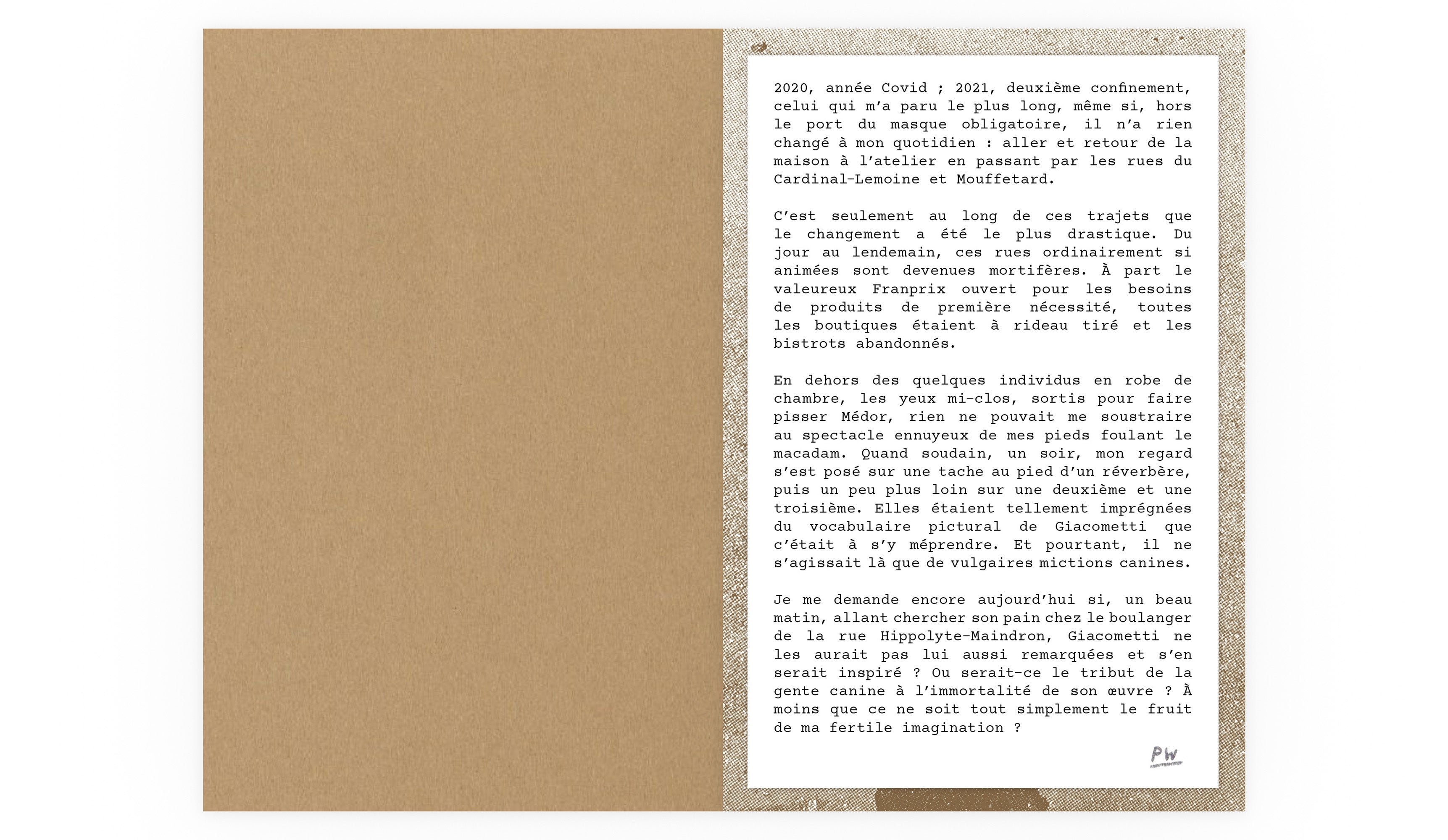 Philippe Weisbekcer - hommage à Giacometti - irinamaing dal chaun