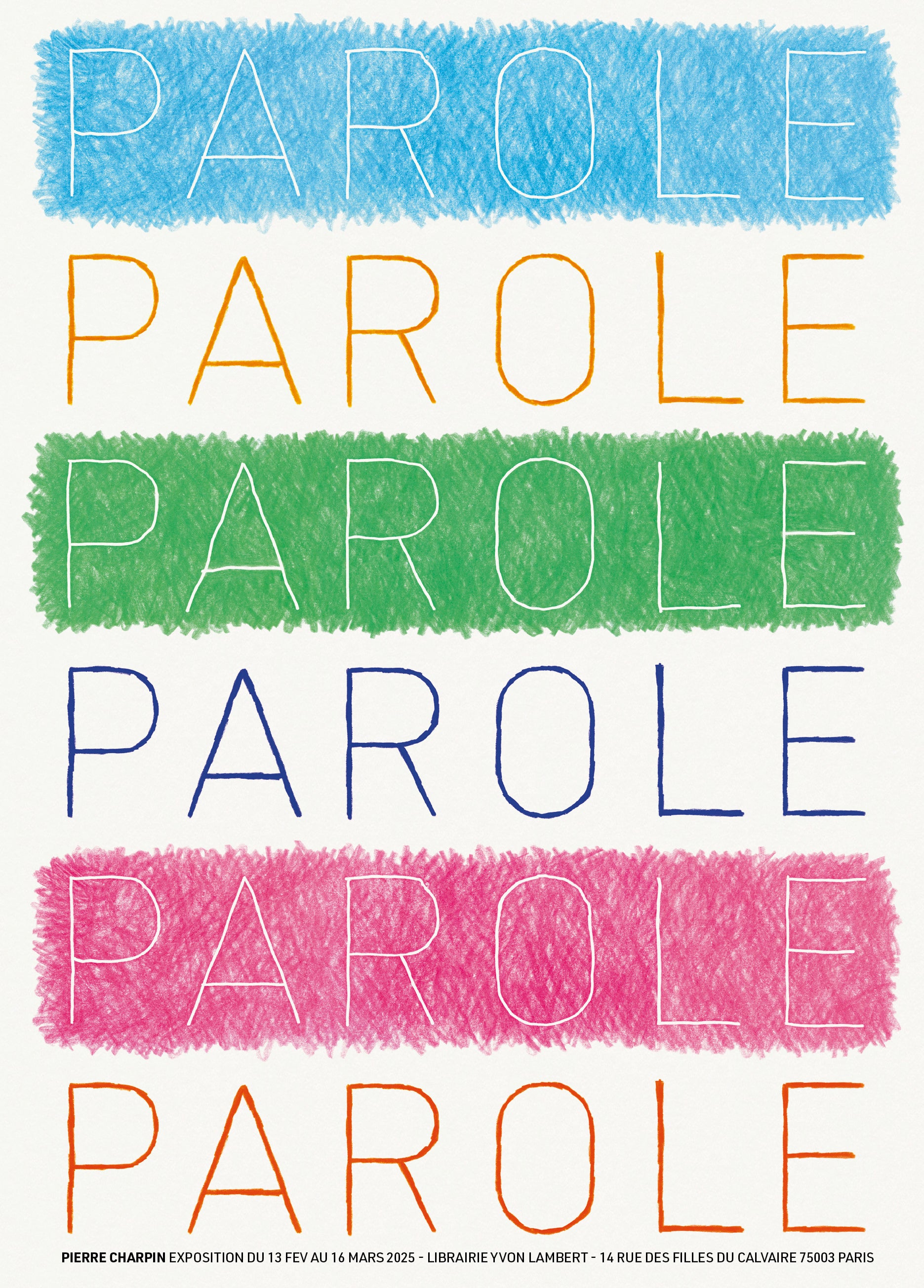 Pierre Charpin - Parole Parole Parole (Affiche)