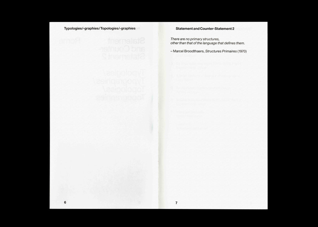 Statement and Counter-Statement 2: Typologies/Typographies/Topologies/Topographies (Notes on Experimental Jetset / Vol. 4)