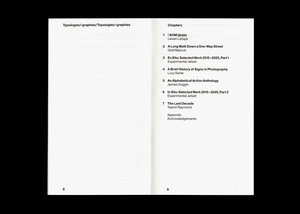 Statement and Counter-Statement 2: Typologies/Typographies/Topologies/Topographies (Notes on Experimental Jetset / Vol. 4)