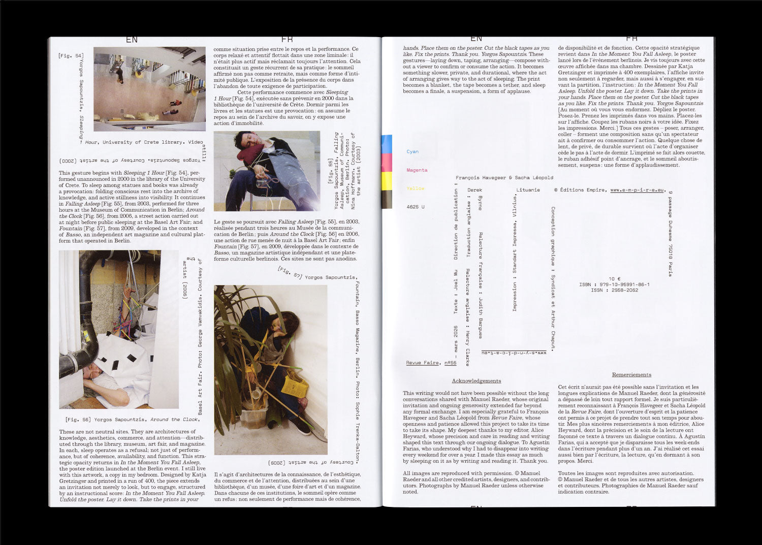 Revue Faire - N°56 "Reading Until I Sleep: Manuel Raeder"