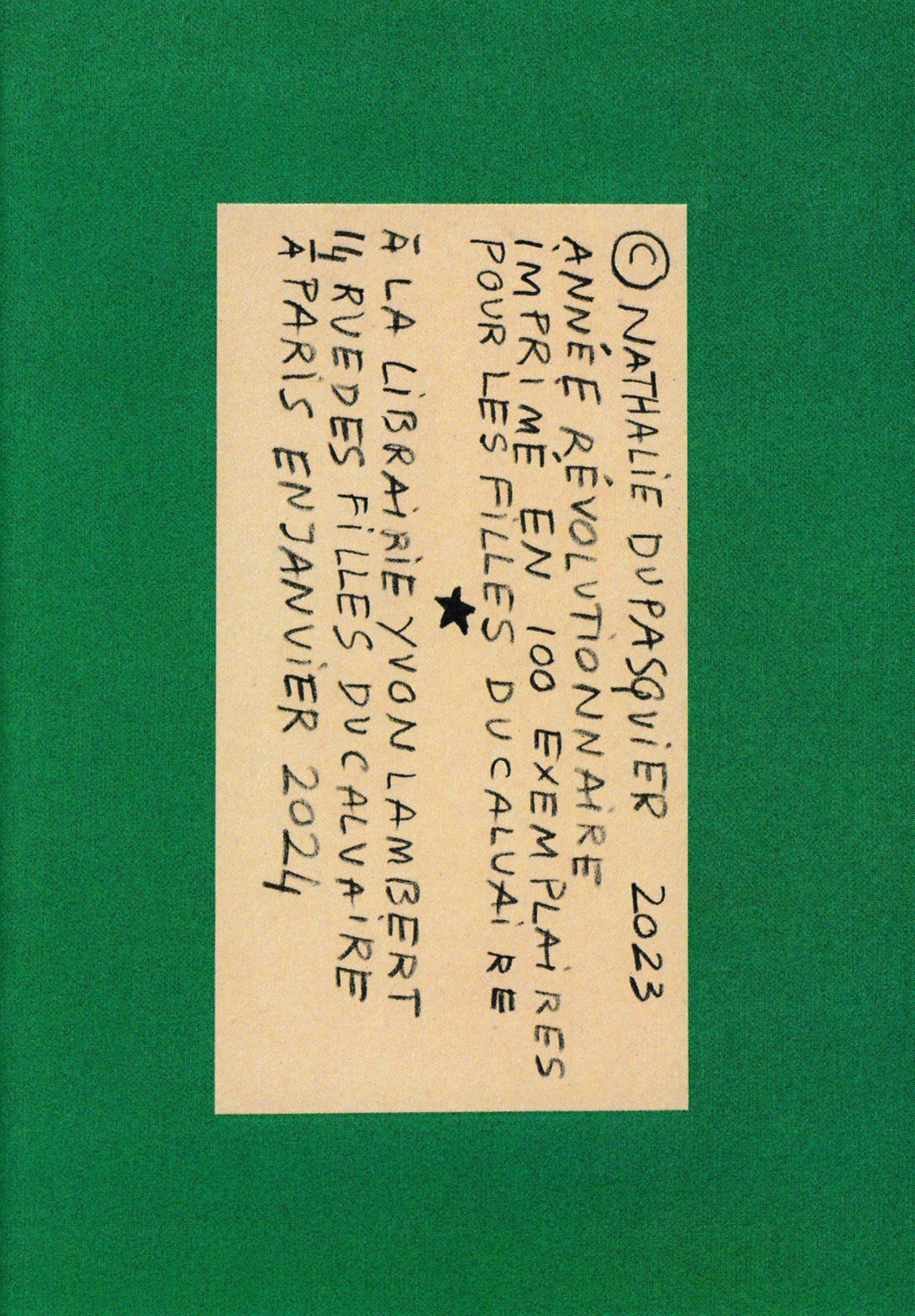 Nathalie Du Pasquier - Année Révolutionnaire (booklet)