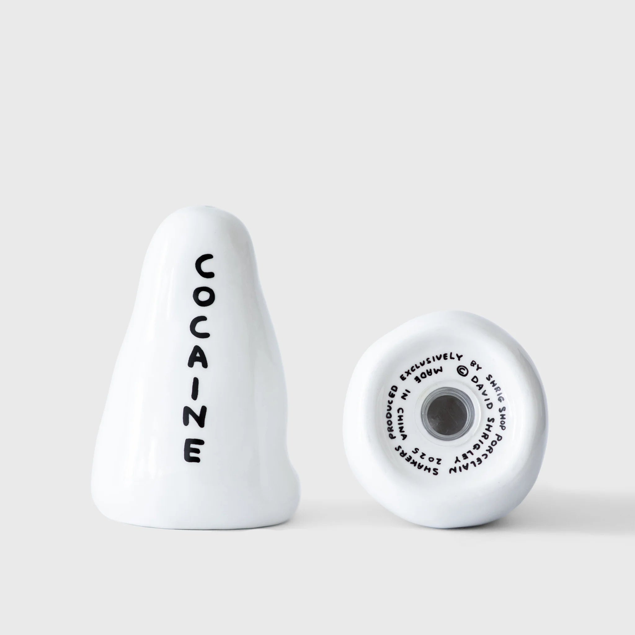 David Shrigley - Salières et poivrières « Cocaine & Heroin »