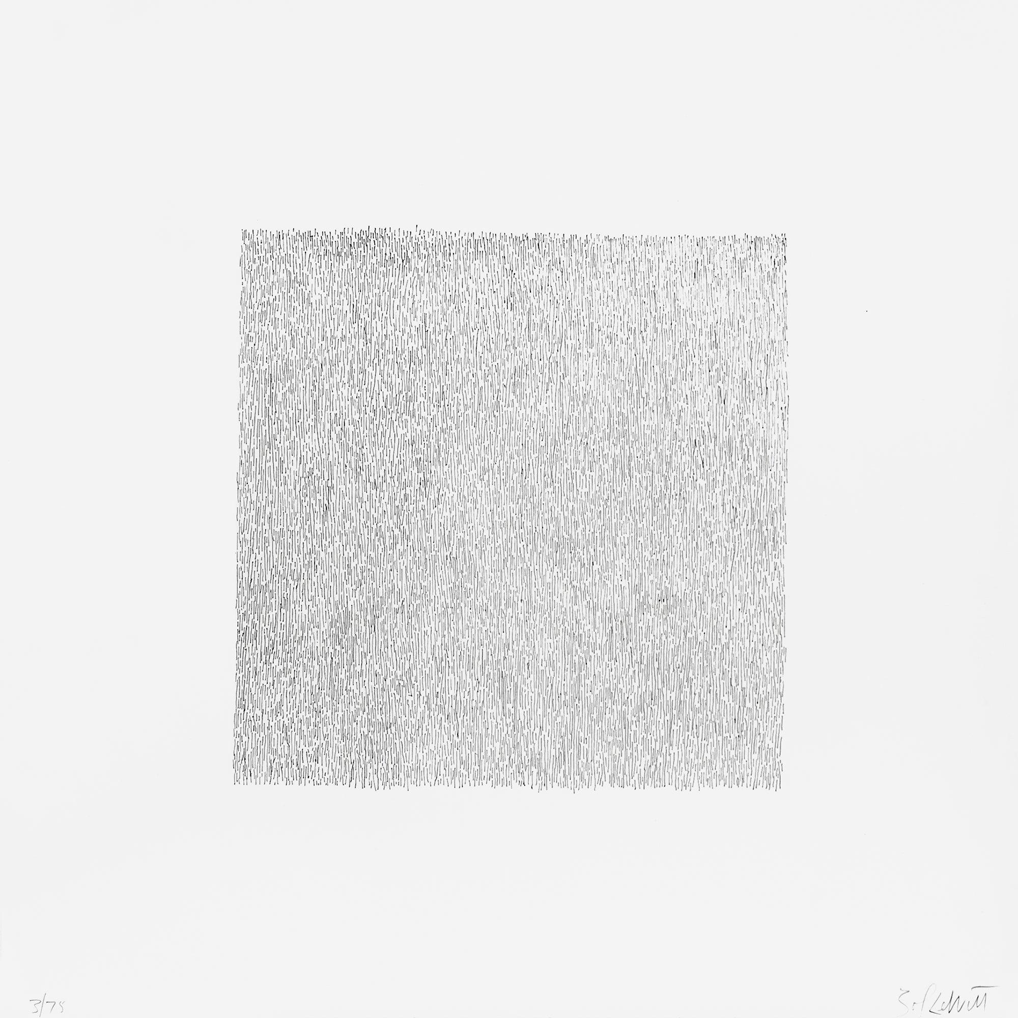 Sol LeWitt - Vertical lines, not touching, 1971