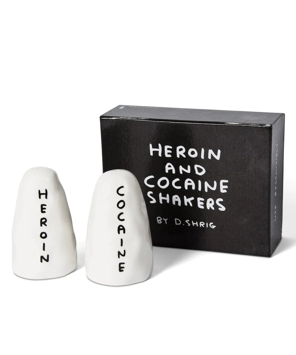 David Shrigley - Cocaine & Heroin Salt and Pepper Shakers