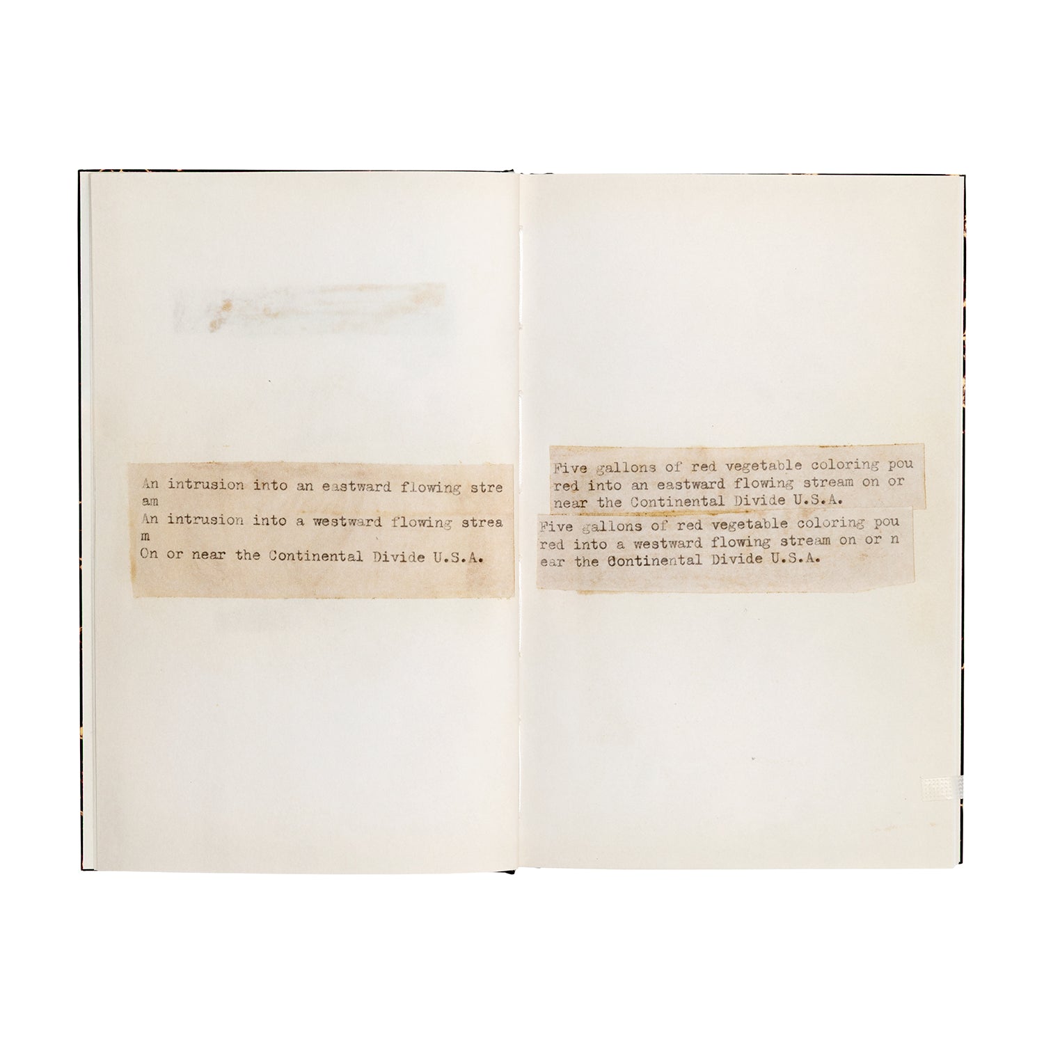 Lawrence Weiner - Terminal Boundaries and A natural water course diverted reduced or displaced