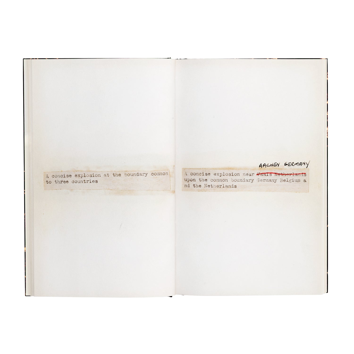 Lawrence Weiner - Terminal Boundaries and A natural water course diverted reduced or displaced