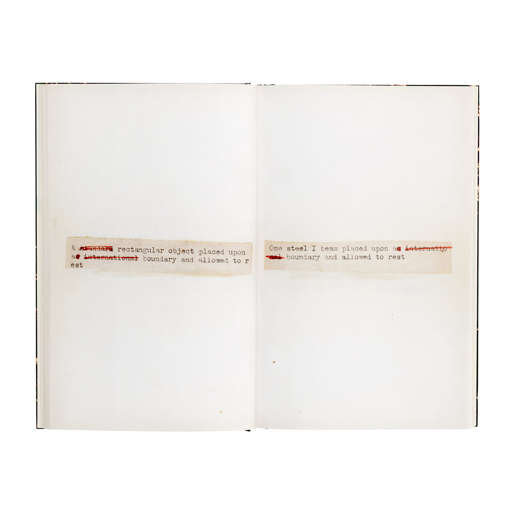 Lawrence Weiner - Terminal Boundaries and A natural water course diverted reduced or displaced