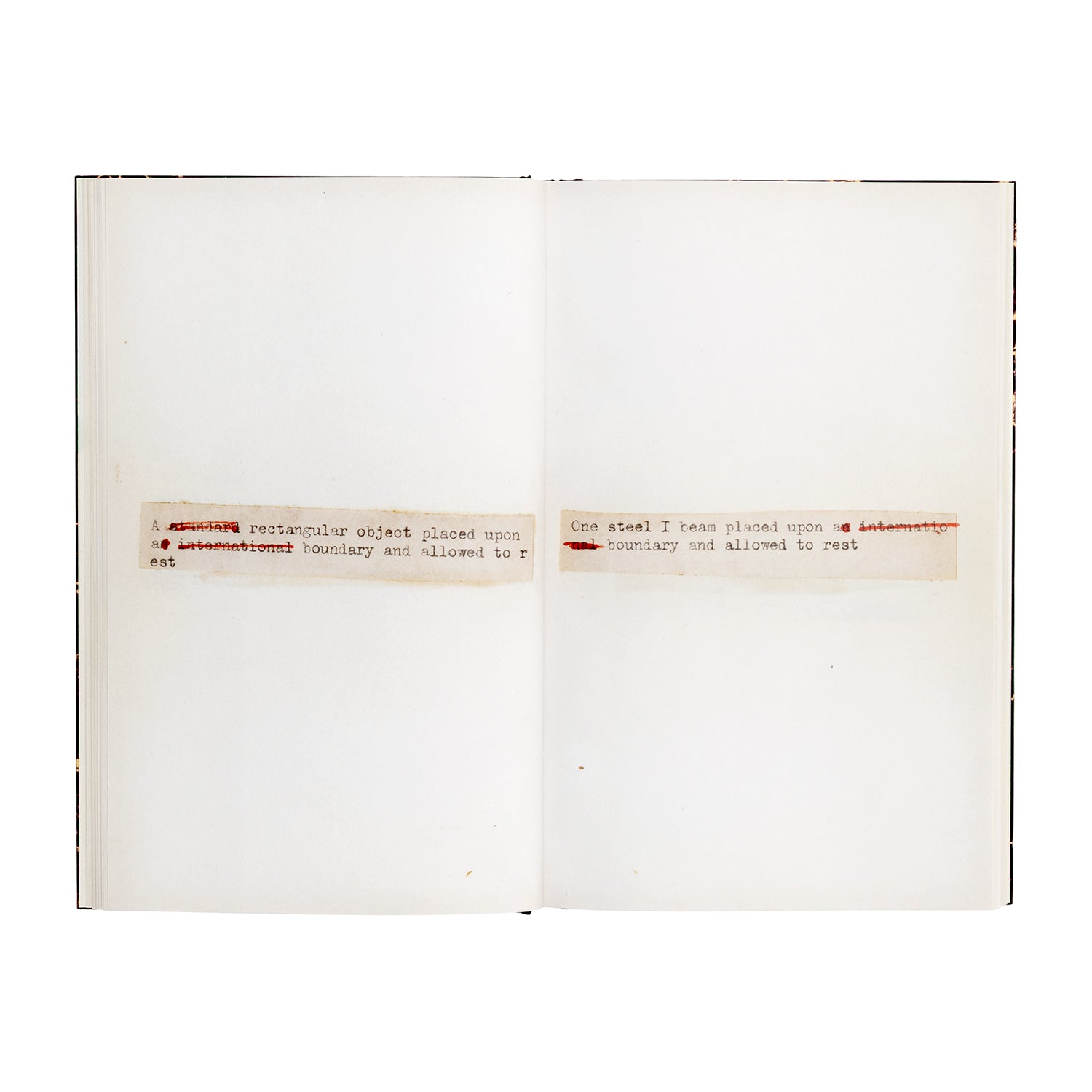 Lawrence Weiner - Terminal Boundaries and A natural water course diverted reduced or displaced