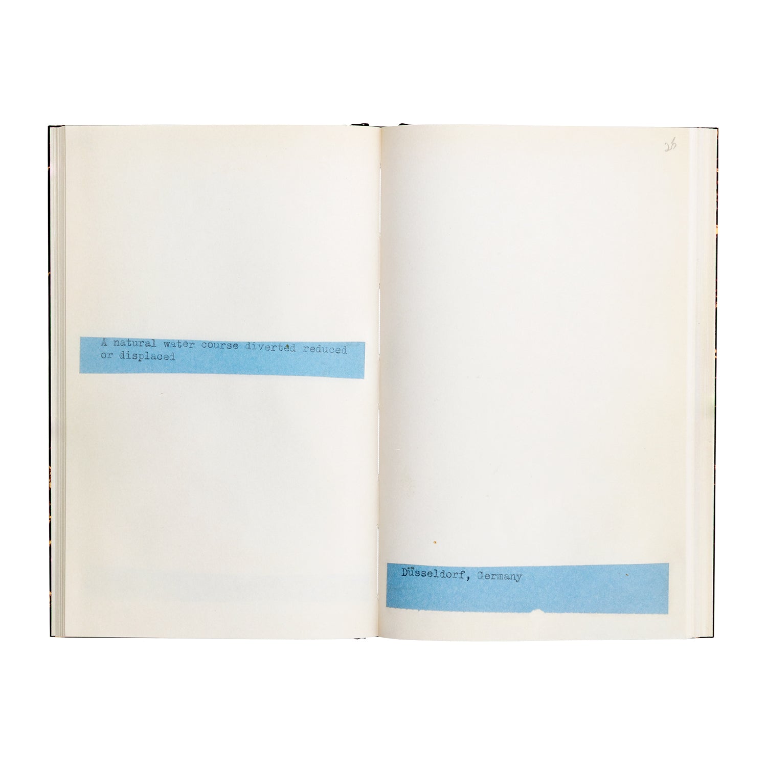 Lawrence Weiner - Terminal Boundaries and A natural water course diverted reduced or displaced