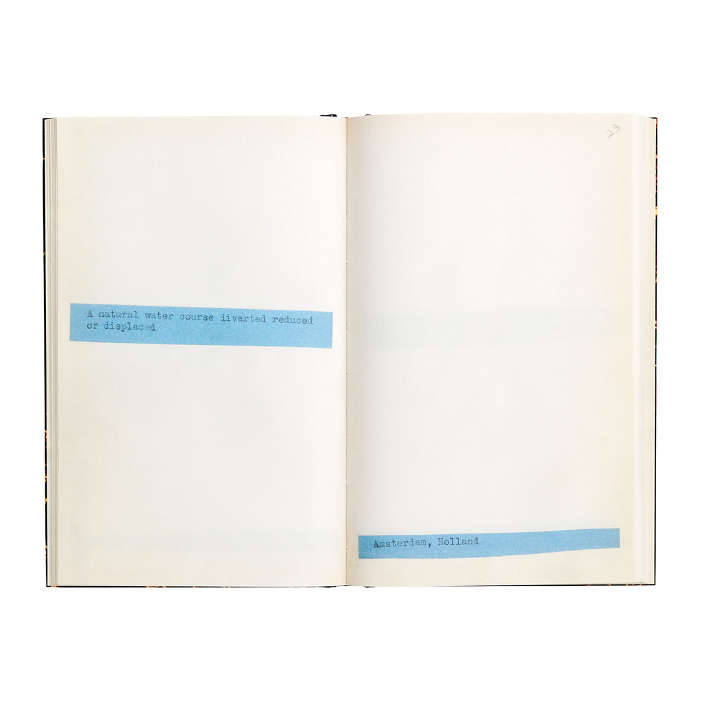 Lawrence Weiner - Terminal Boundaries and A natural water course diverted reduced or displaced