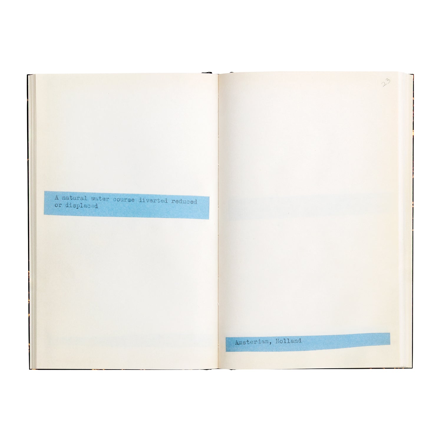 Lawrence Weiner - Terminal Boundaries and A natural water course diverted reduced or displaced