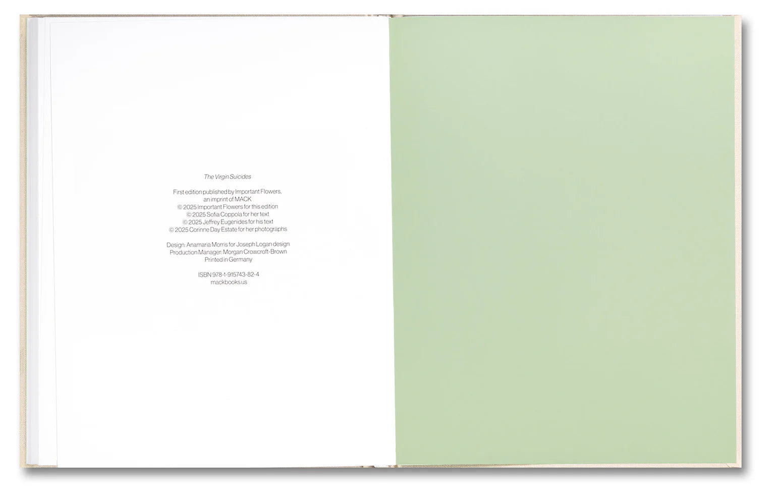 Sofia Coppola (ed.) & Corinne Day - The Virgin Suicides, Important Flowers