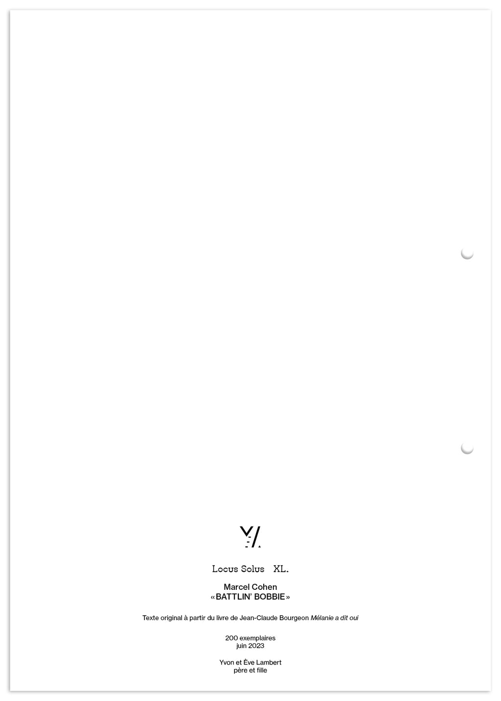 Locus Solus XL. - Marcel Cohen