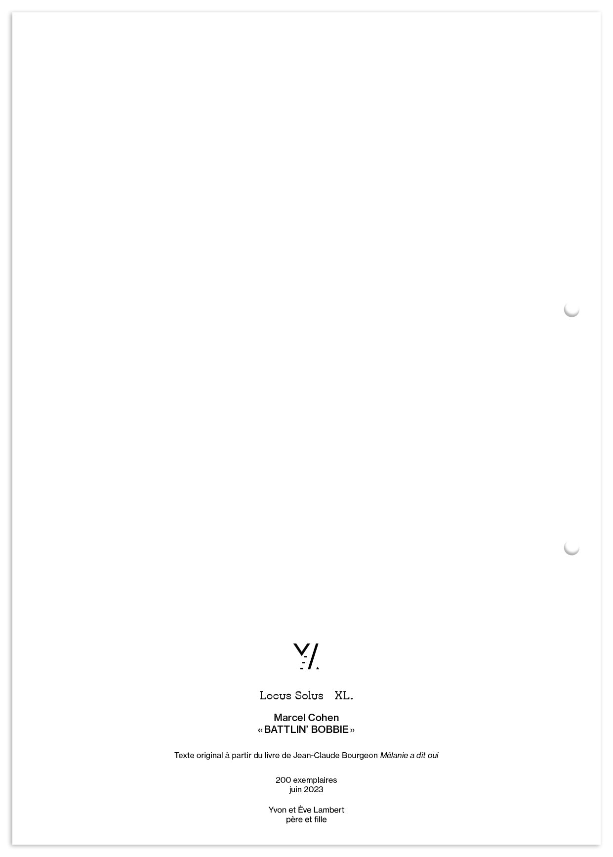 Locus Solus XL. - Marcel Cohen