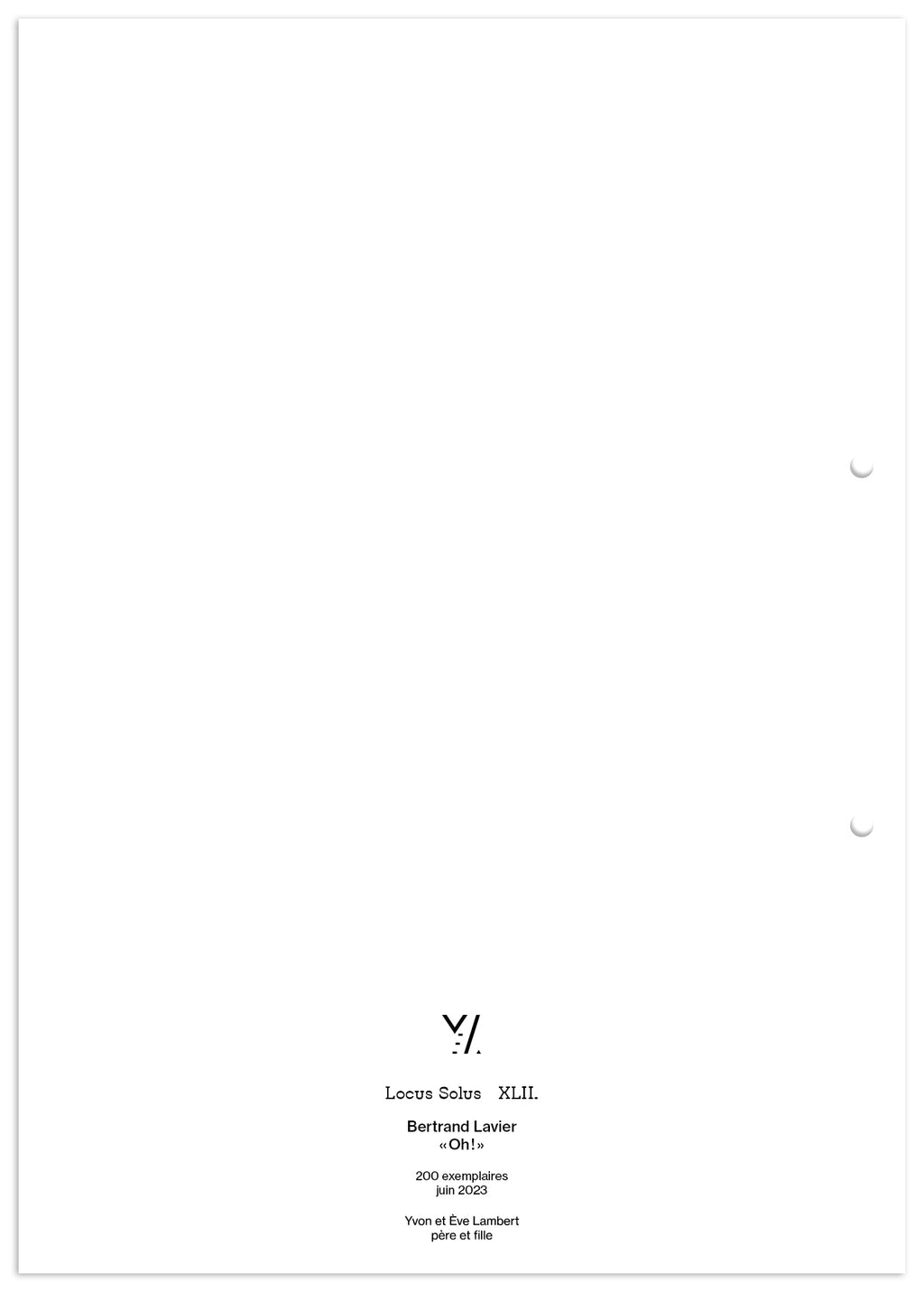 Locus Solus XLII. - Bertrand Lavier