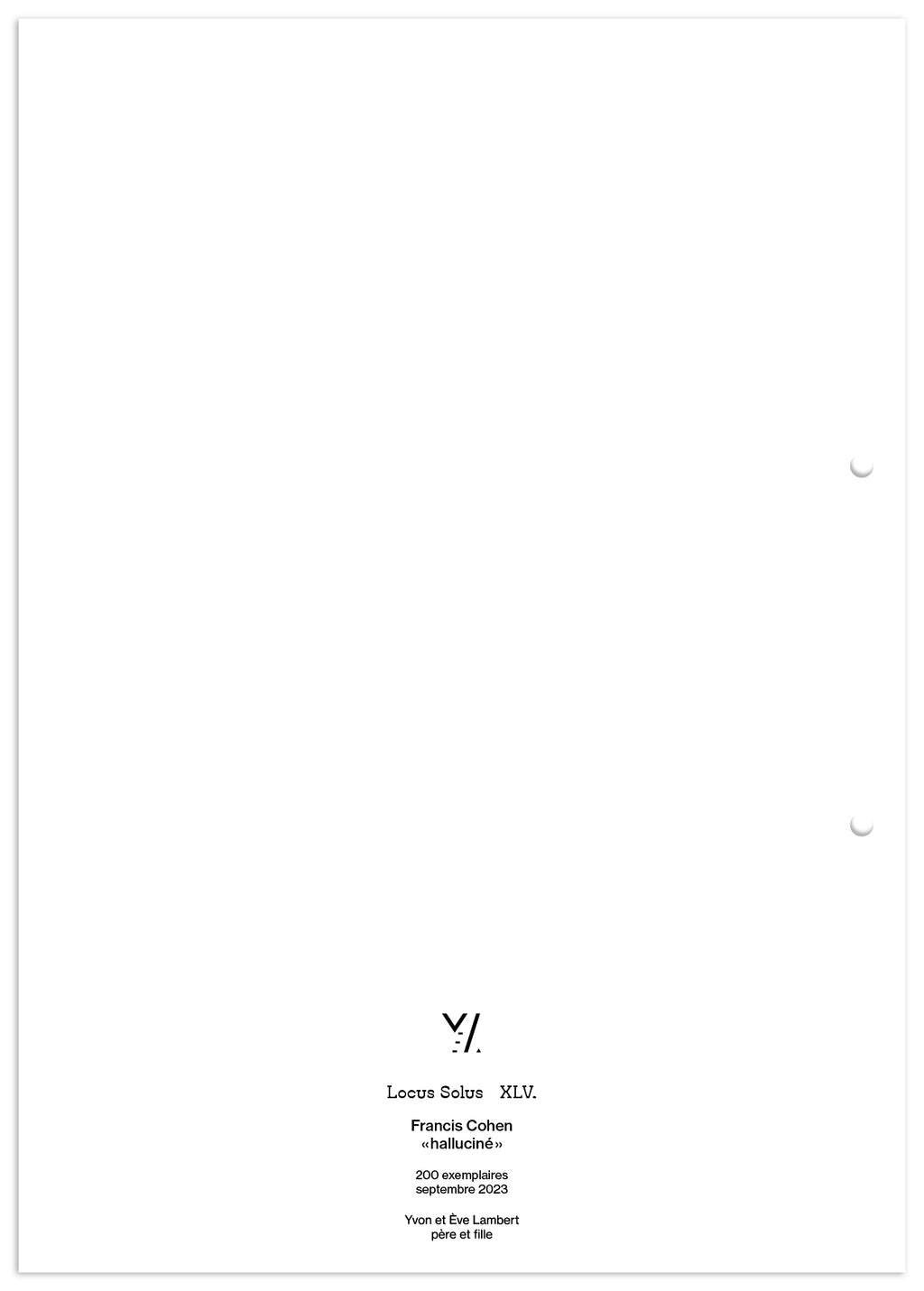 Locus Solus XLV. - Francis Cohen