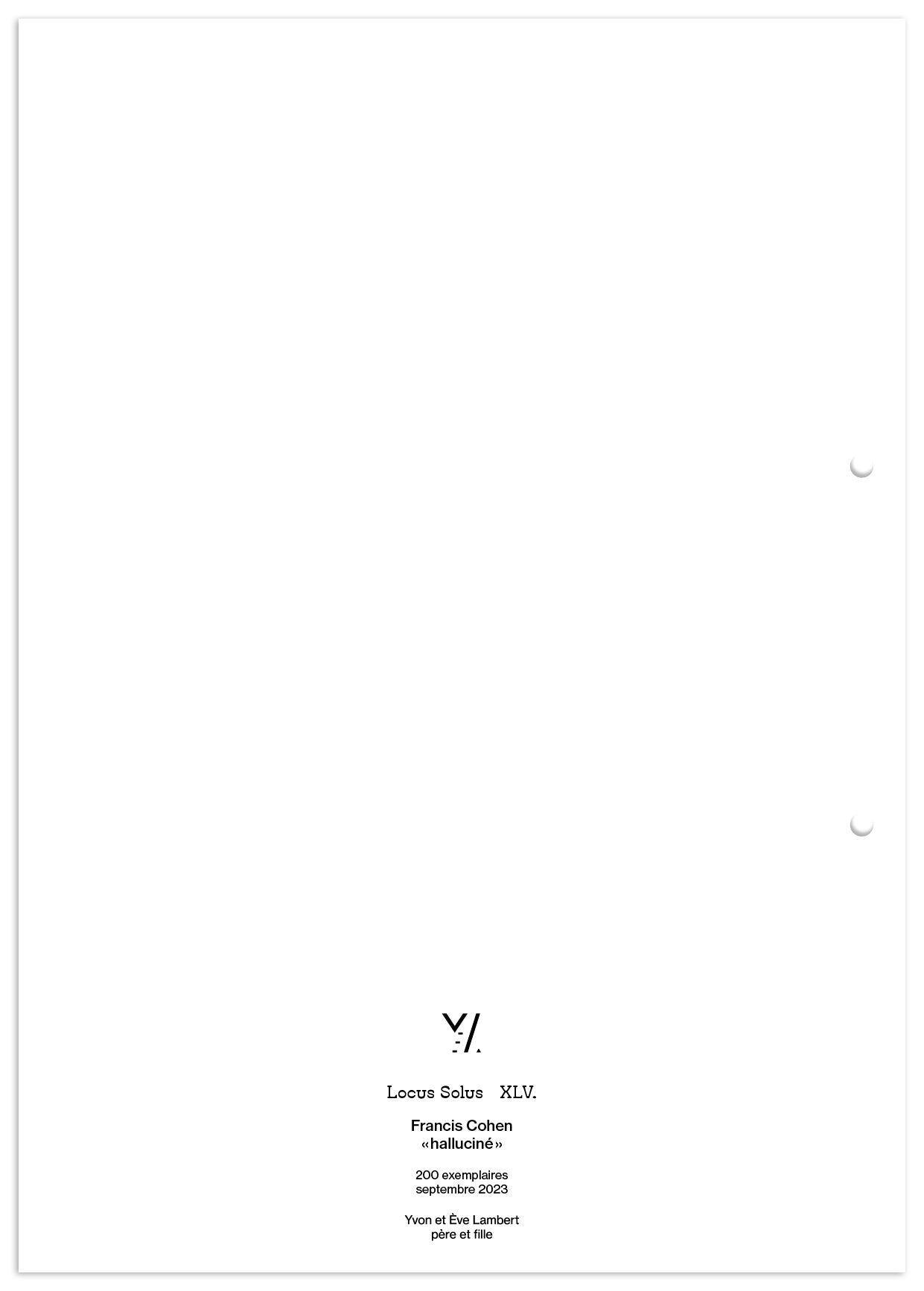 Locus Solus XLV. - Francis Cohen