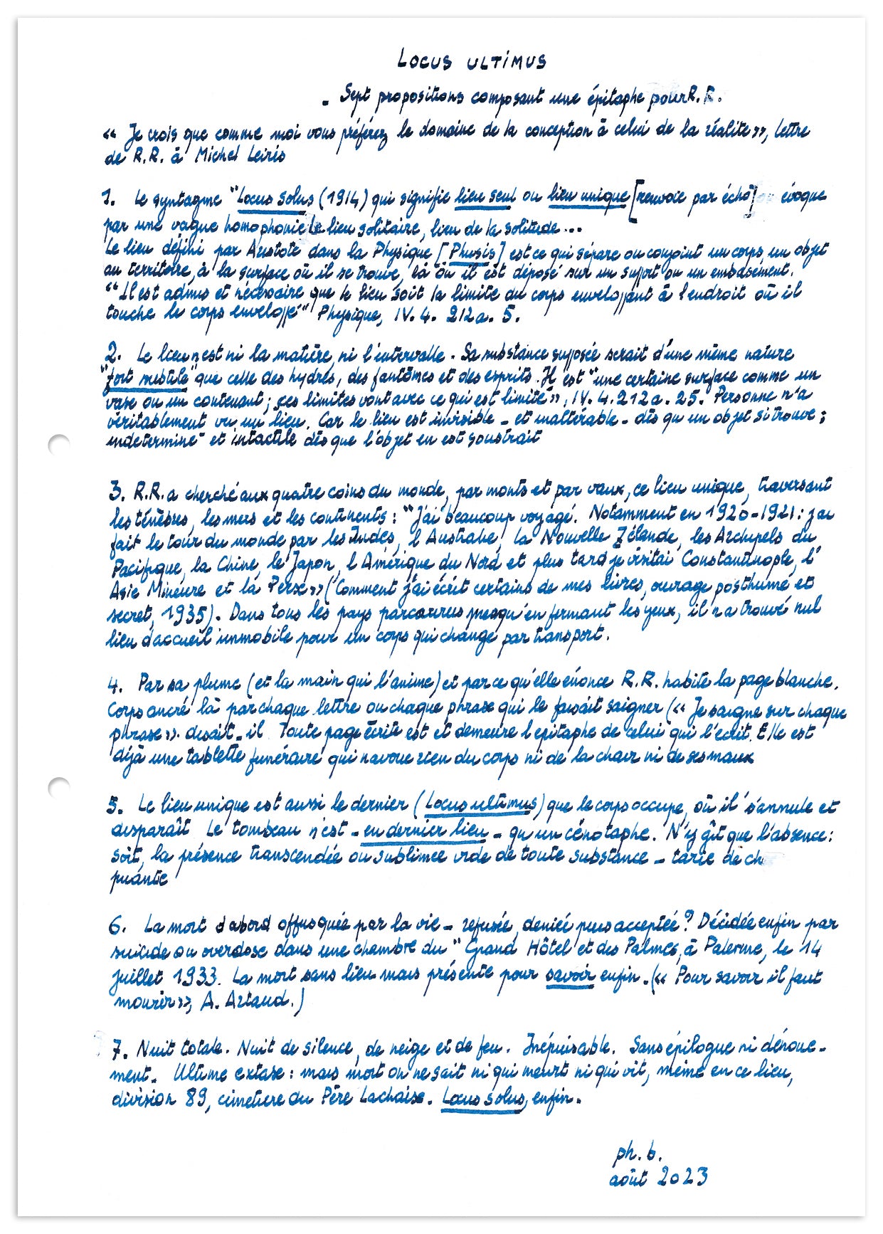 Locus Solus XLVI. - Philippe Boutibonnes