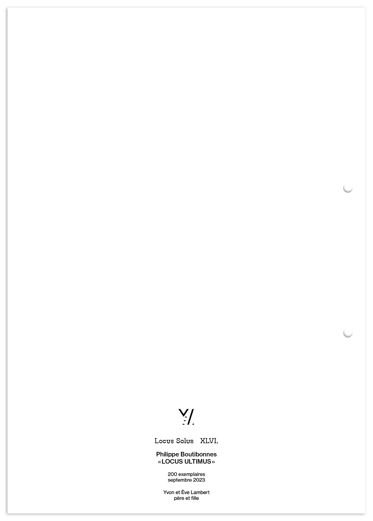 Locus Solus XLVI. - Philippe Boutibonnes