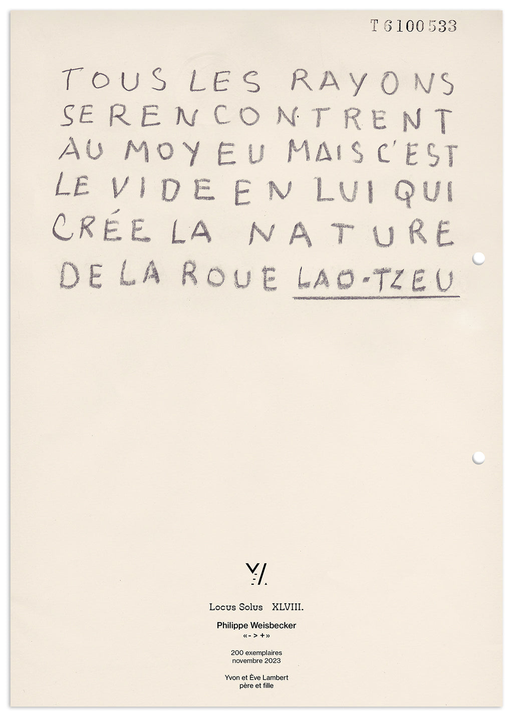 Locus Solus XLVIII. - Philippe Weisbecker