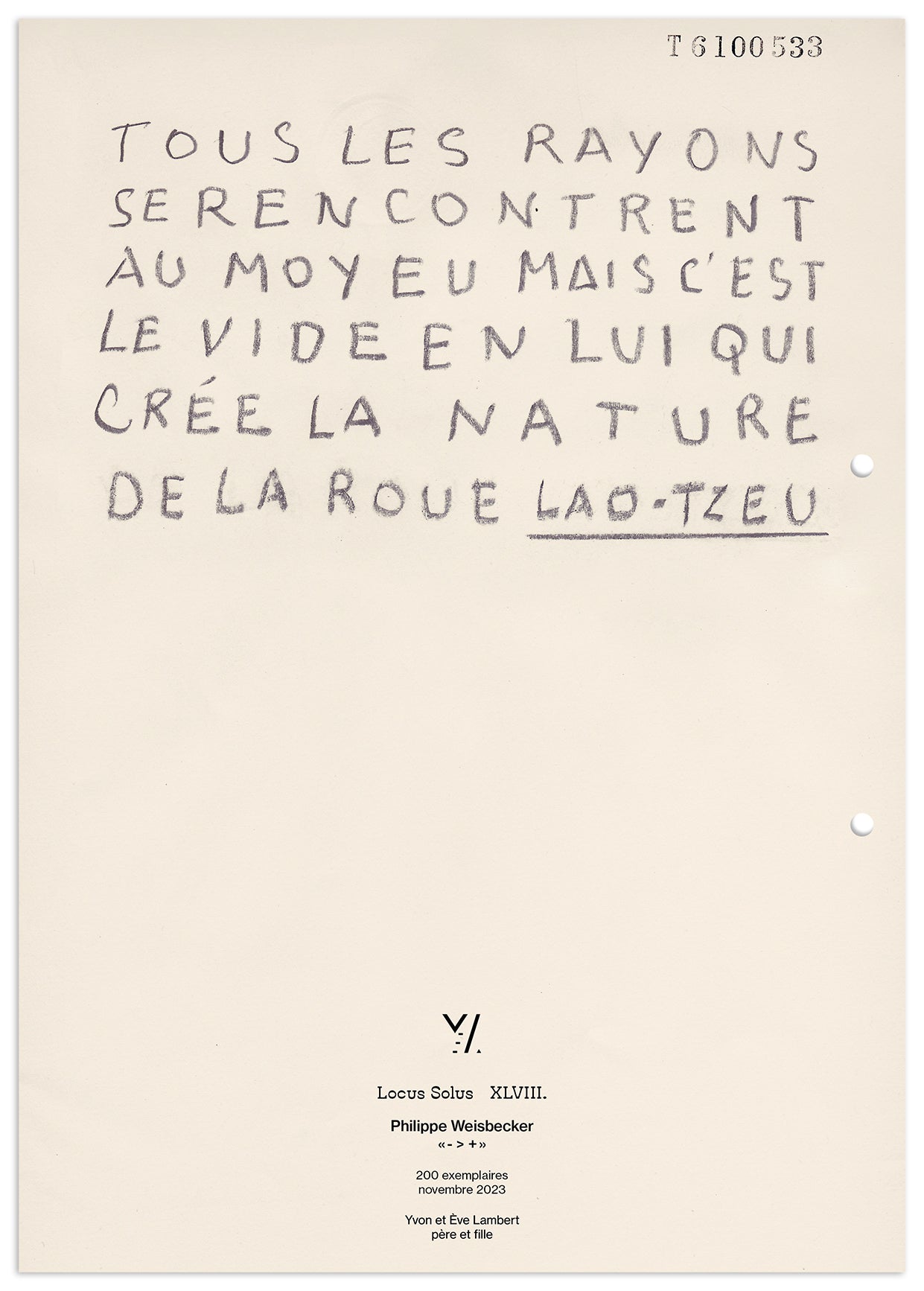 Locus Solus XLVIII. - Philippe Weisbecker