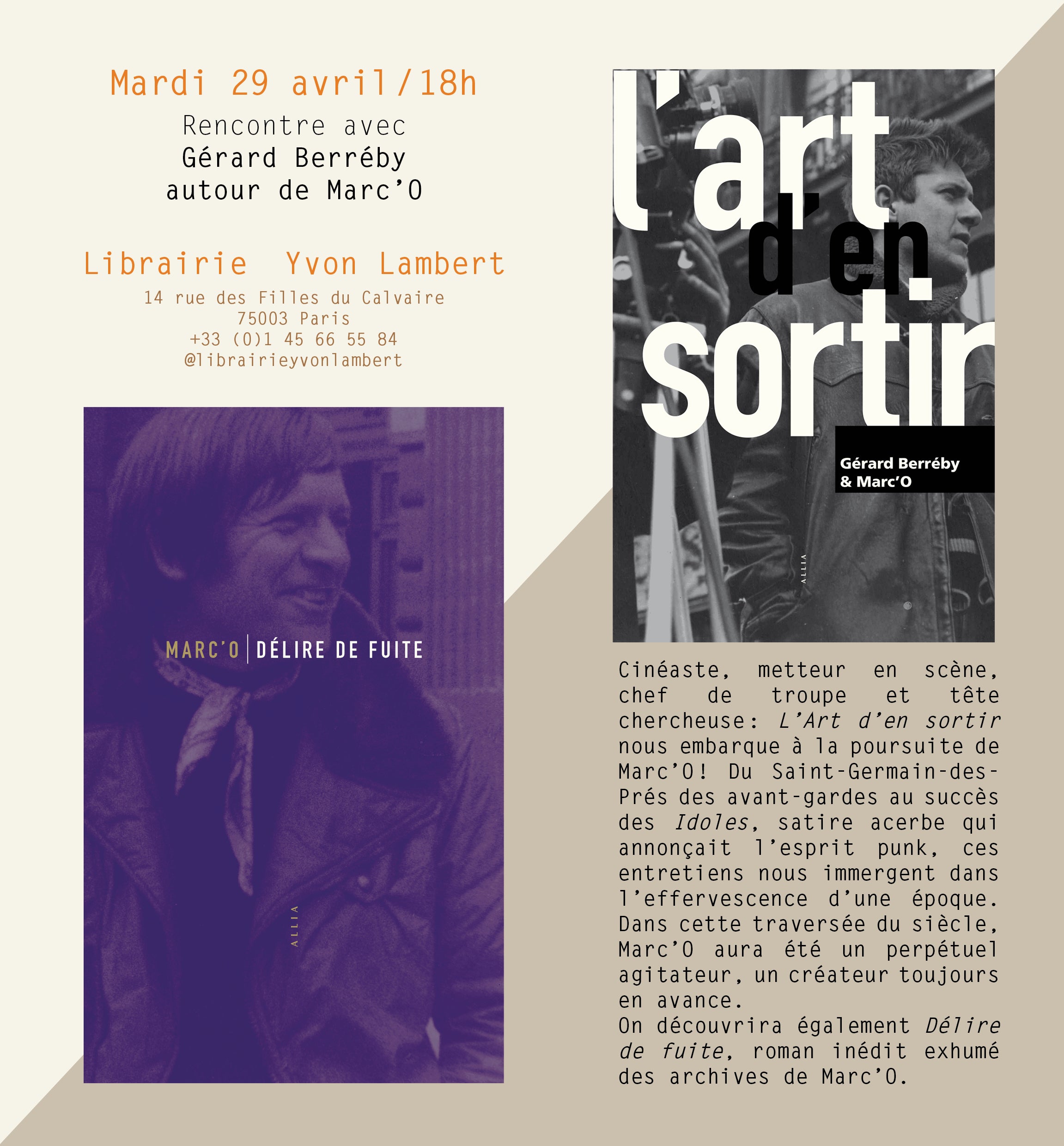 Rencontre avec Gérard Berréby autour de Marc'O