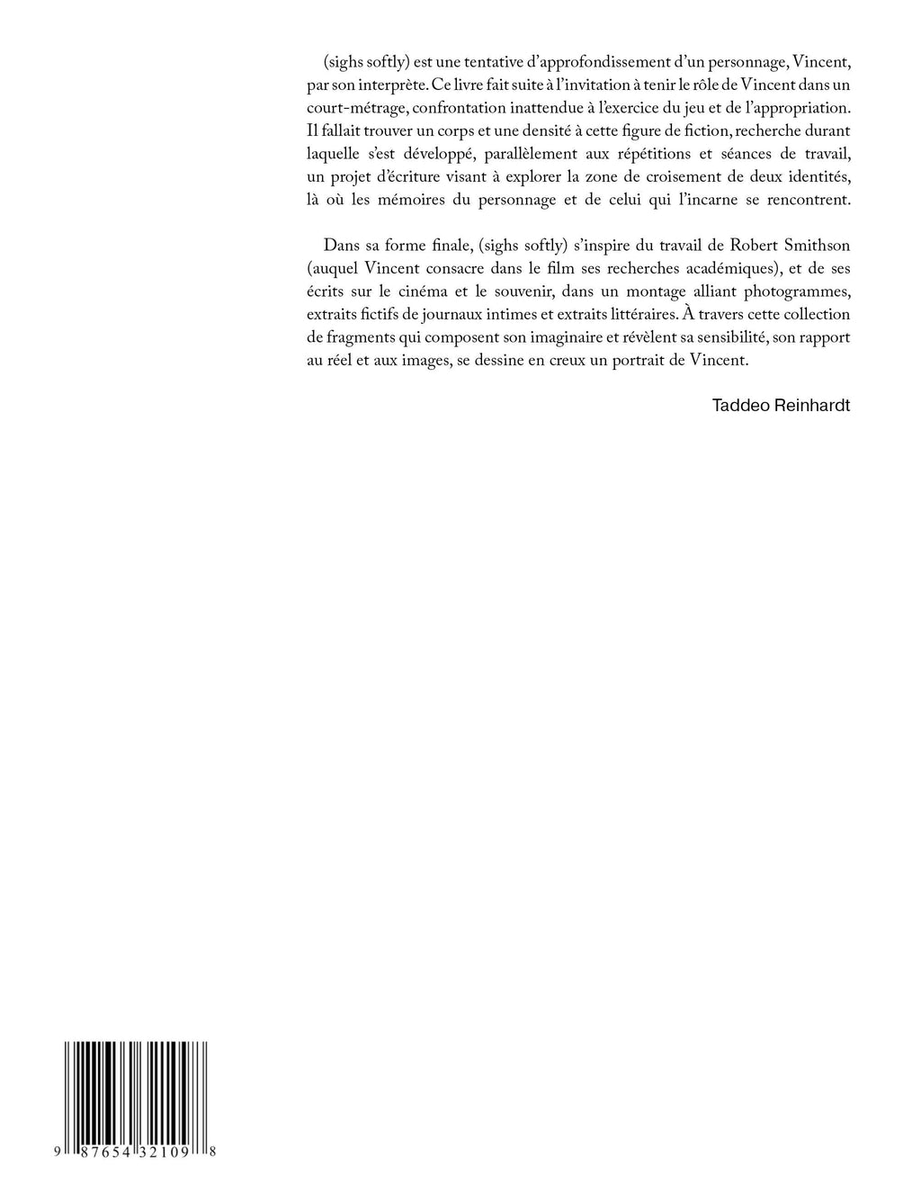 Taddeo Reinhardt - (sighs softly)