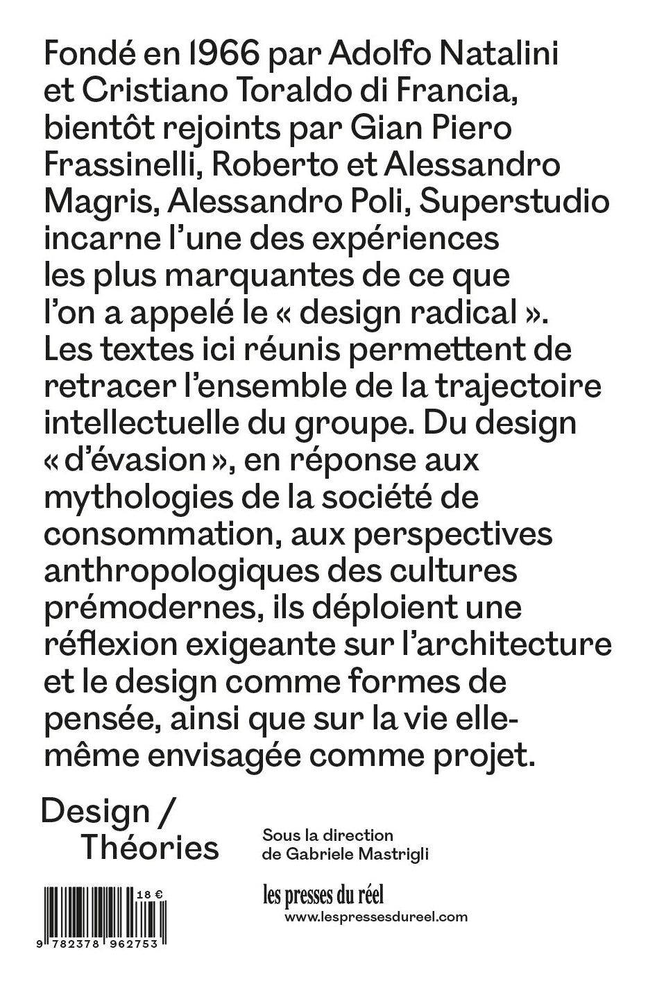 Superstudio - Écrits sur le design