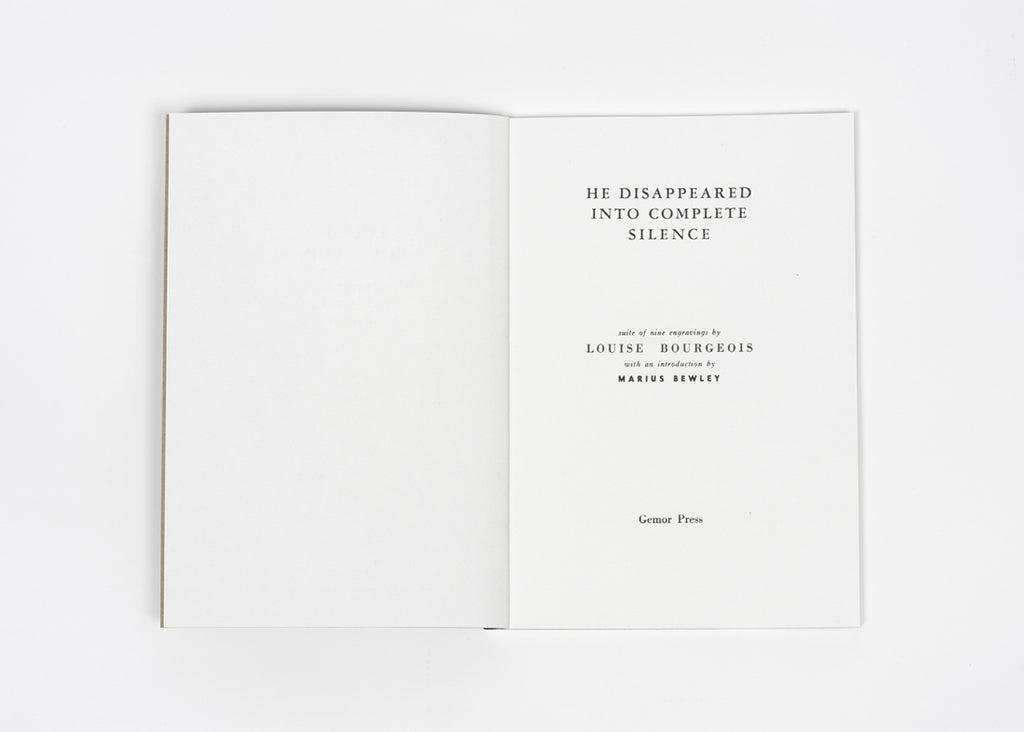 Louise Bourgeois - He Disappeared Into Complete Silence