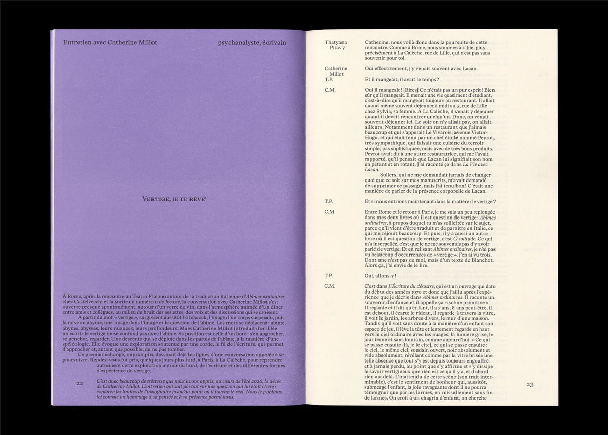 Jocaste - N°1 Revue de psychanalyse et de discussions