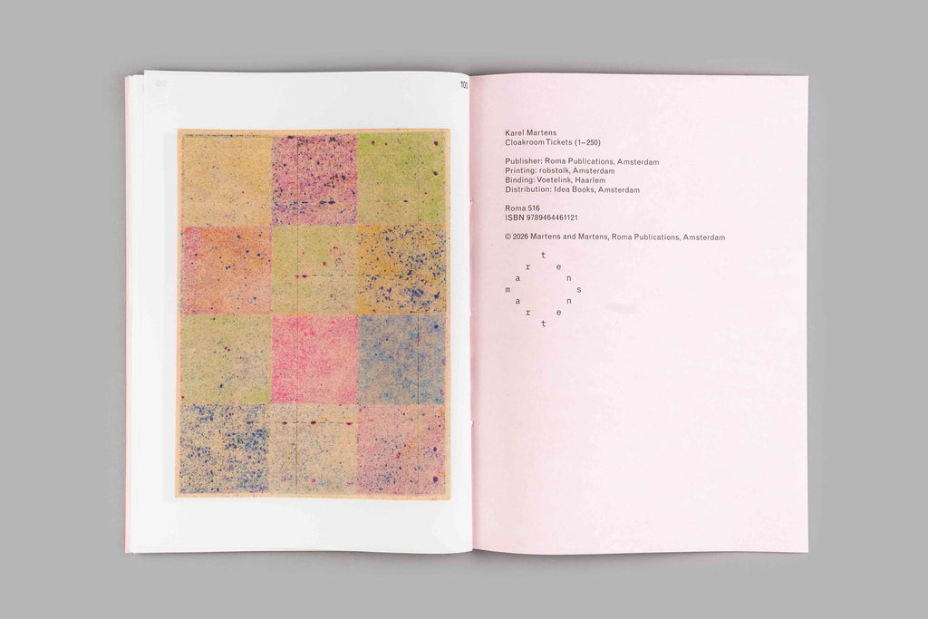 Karel Martens - Cloakroom Tickets (1-250)