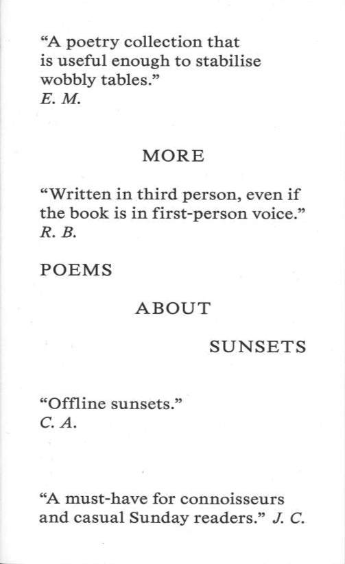 Lorenzo Mason - More Poems About Sunsets