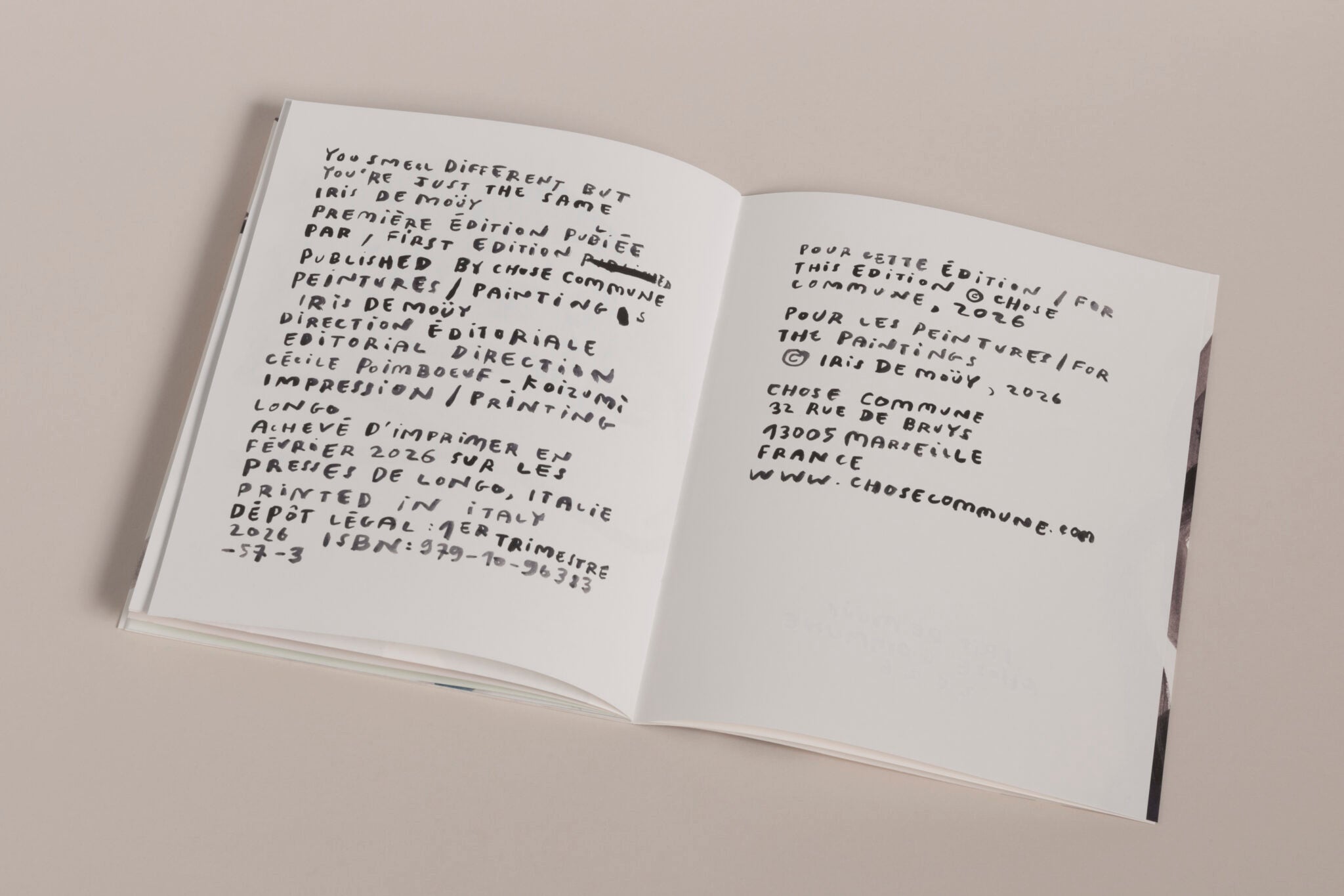 Iris de Moüy - You smell different but you're just the same