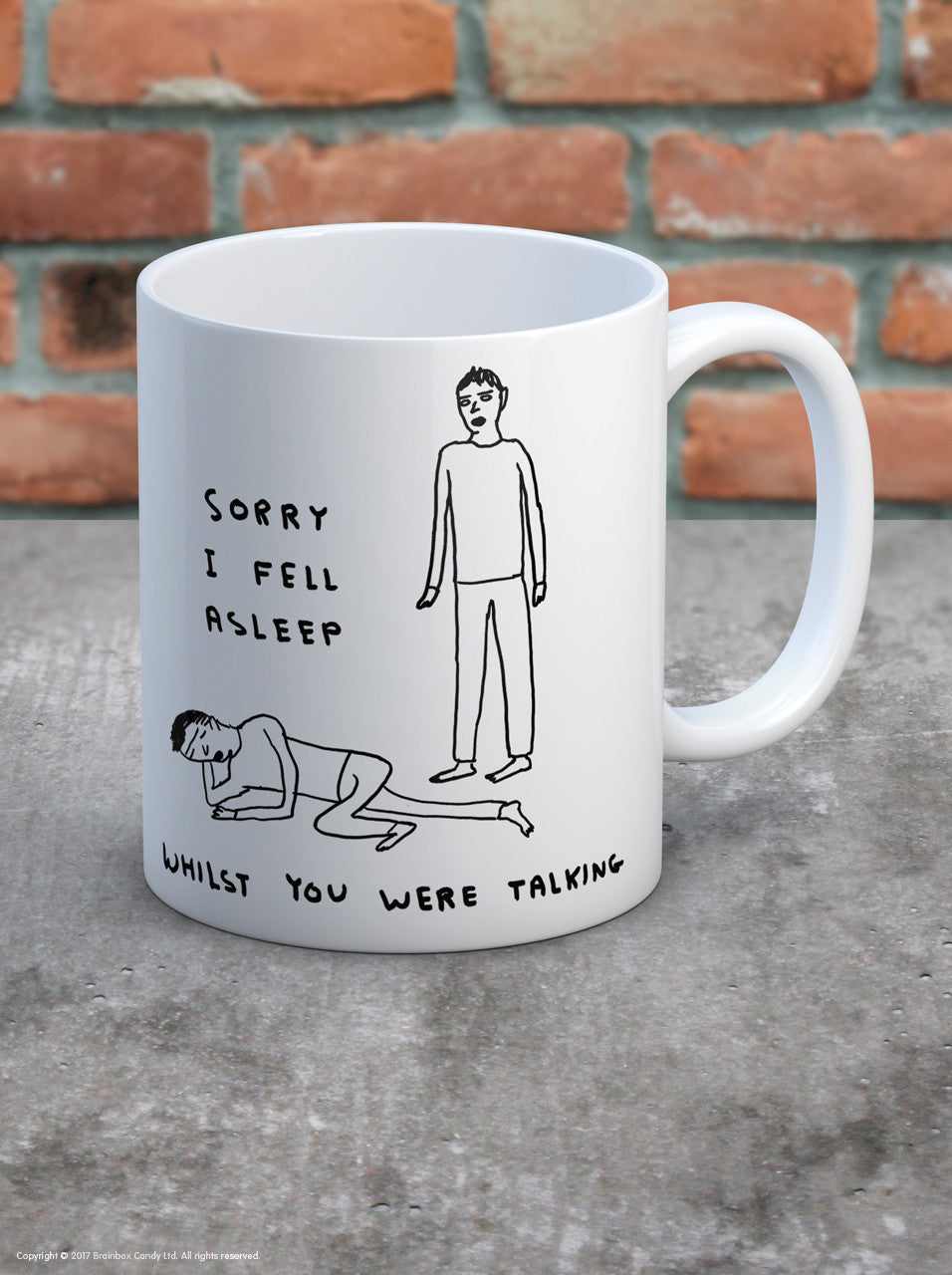 David Shrigley - "Fell Asleep" Mug